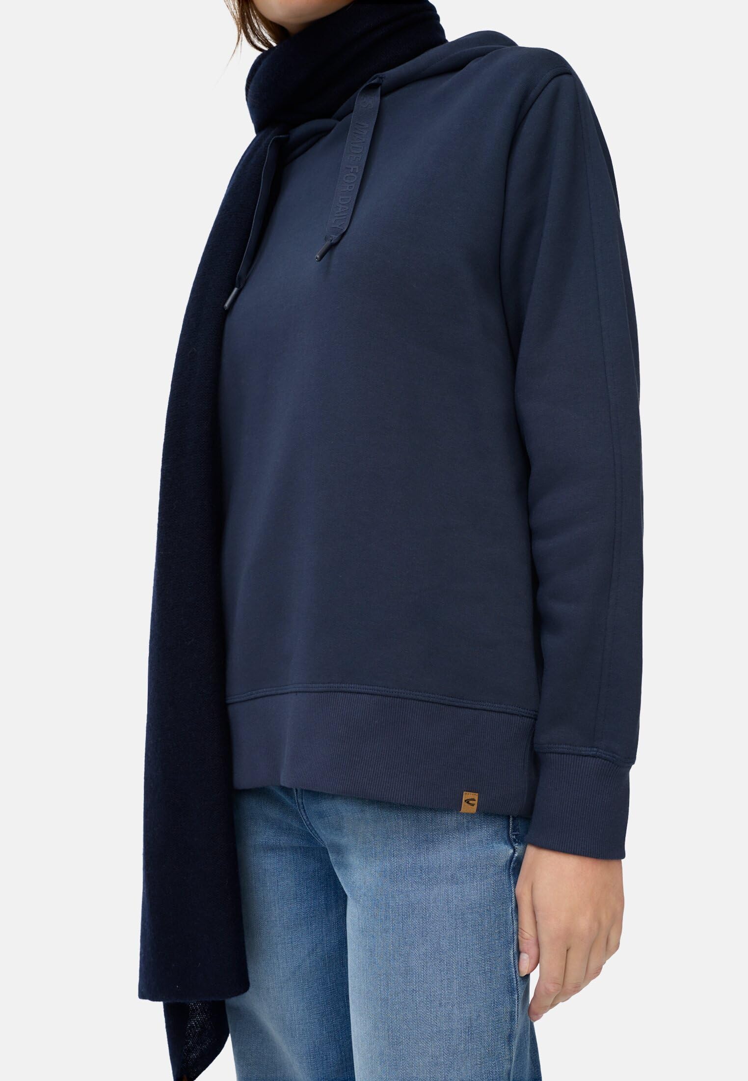 camel active Damen Hoodie aus Reiner Baumwolle