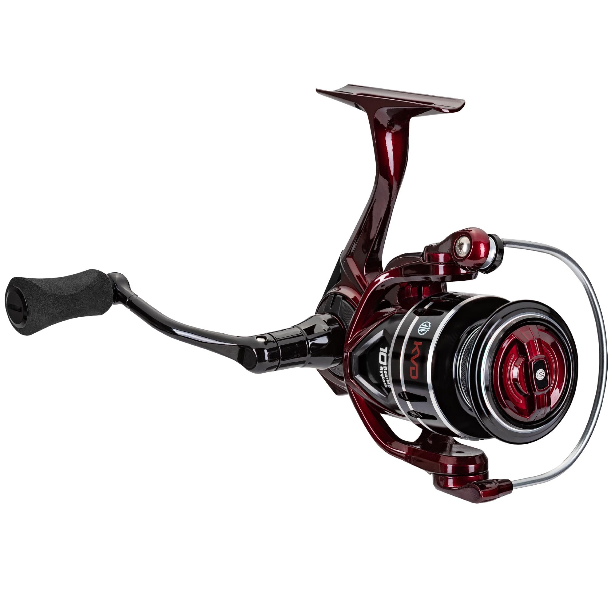 Lew's KVD Spinning Fishing Reel, Right or Left-Hand Retrieve, Aluminum Frame, Premium 10 Bearing System