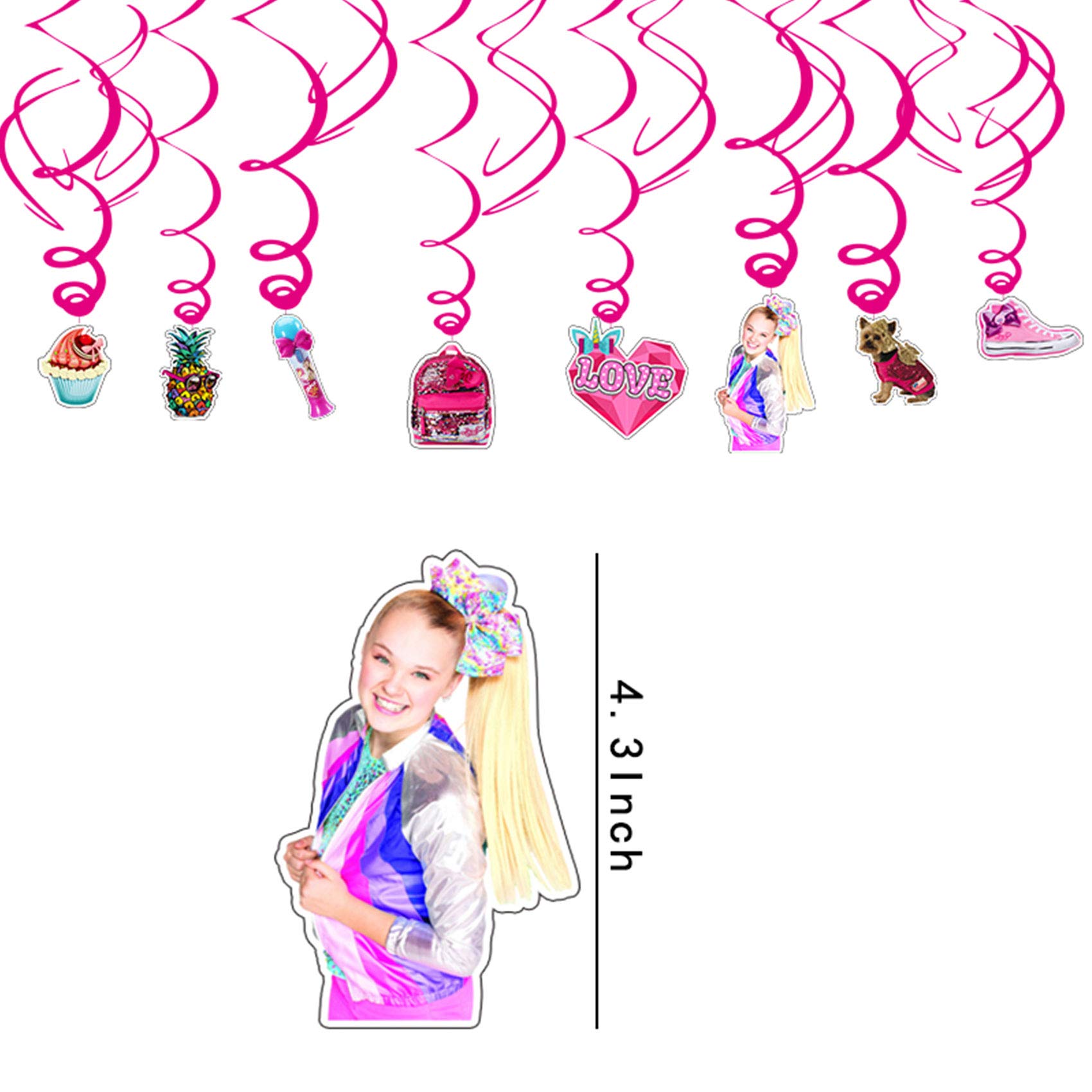 JOJO Siwa Birthday Party Supplies JOJO Siwa Party Decorations Set with Happy Birthday Banner