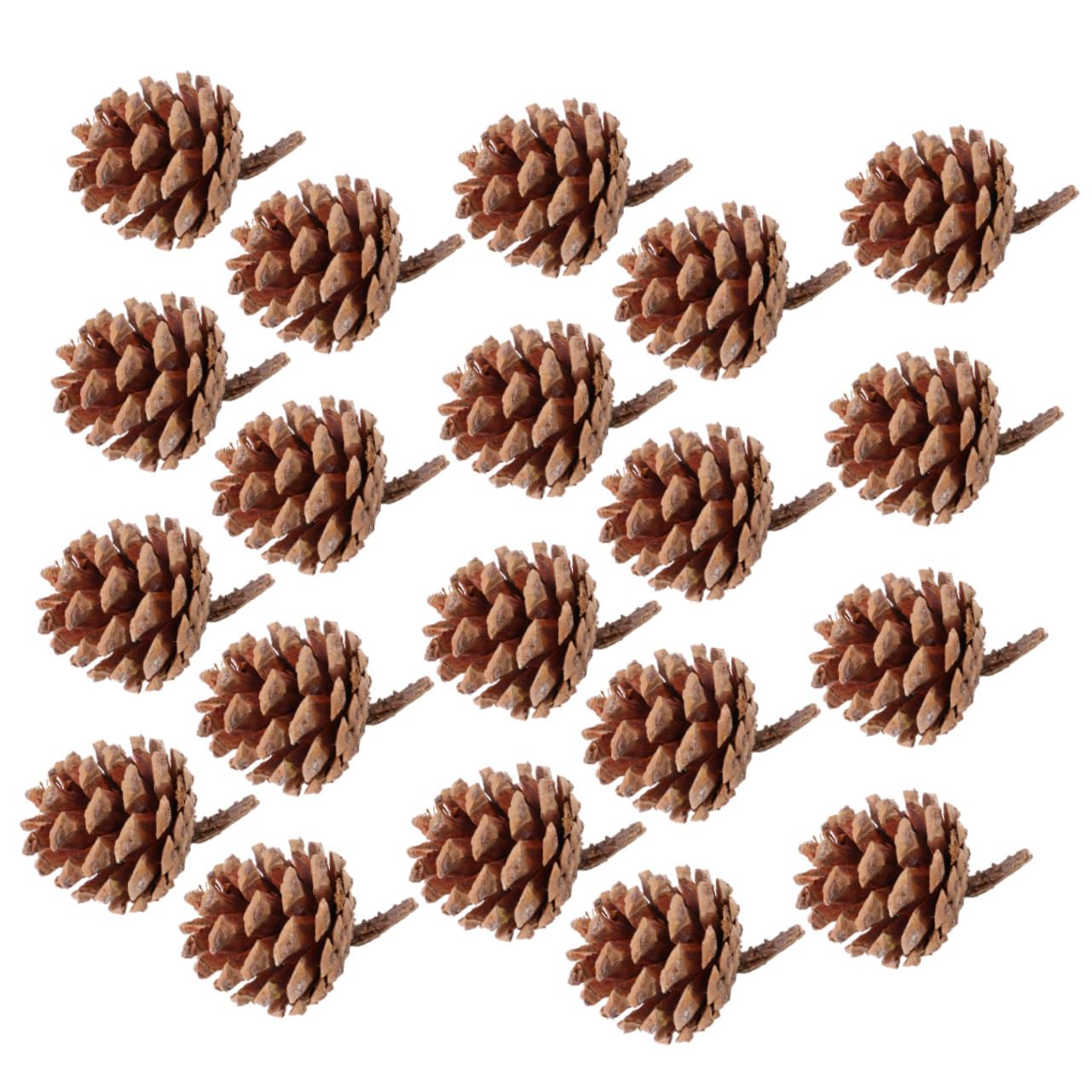 ABOOFAN 20pcs Pine Cone Ornaments Christmas Rustic Pinecones Small Pine Cones Tiny Christmas Decorations Christmas Tree Decorations Hand Decor Christmas Ornament Christmas Supplies Wooden