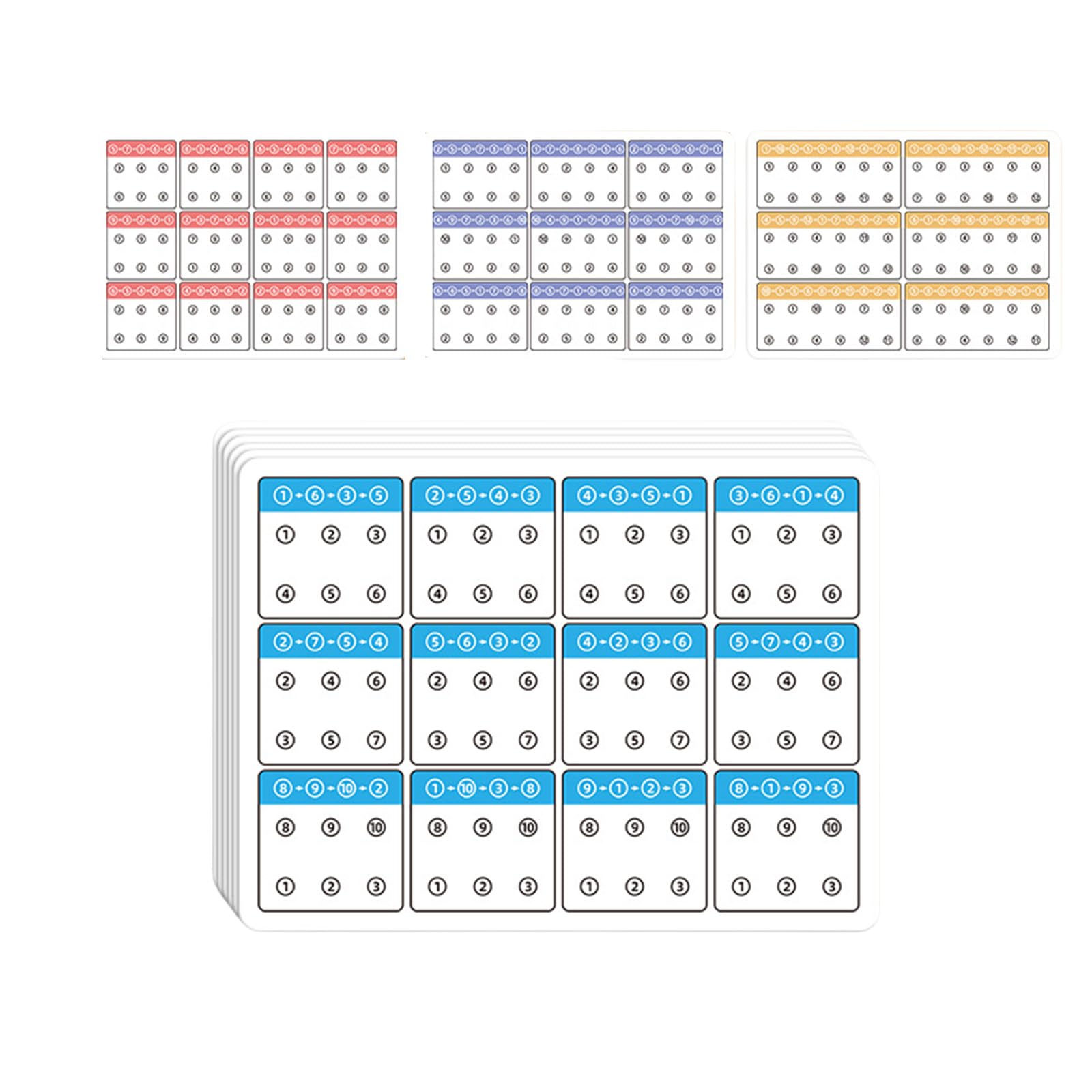 NIHUIFA 6 x Visual Tracking Link Cards to Improve Focus Skills with Colorful Dots