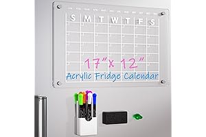 Calendario acrílico magnético para refrigerador 17&quot;x12&quot; 2023