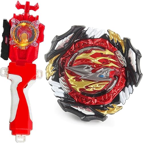 Vista 127 de Juego de juguetes de hoja, juguetes de batalla, lanzador chispeante, agarre Bey Battling Top DB B-199 Booster Gatling Dragon. Kr.Cm'-10 lanzador