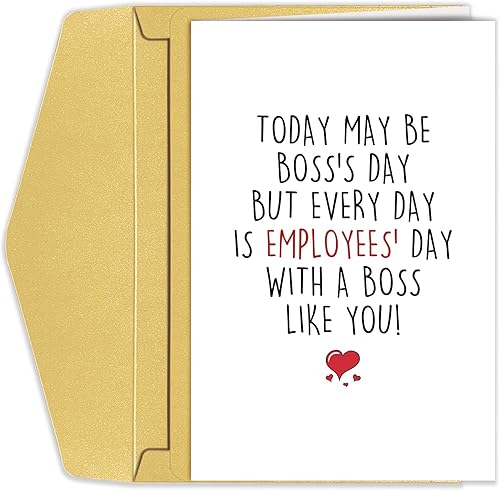 Miniatura 8 de Tarjeta del día del jefe de Jokey, regalo del día del jefe para jefe, regalo de mujer jefa para mujeres, divertida tarjeta del día del jefe de parte