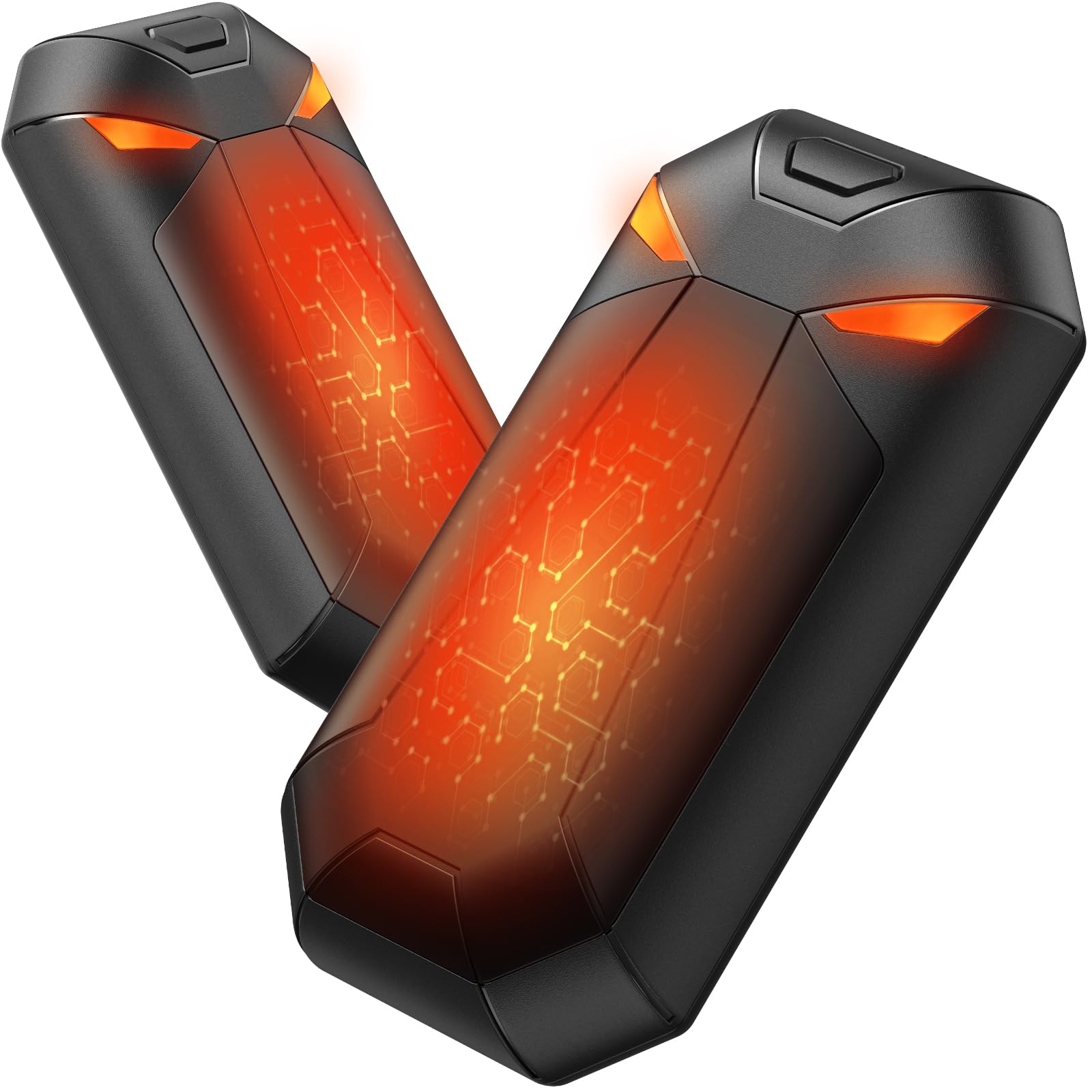 YAZEKY Chauffe Main Rechargeable, Chaufferette Main 2 en 1 Magnetique，Cadeau Techniques pour Noel Hommes Femme Chass, 3 Modes Chauffe Electrique Main Reutilisable Portable pour Camping, Golf