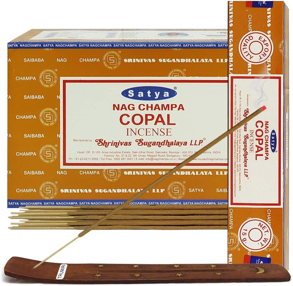 Copal Incense Sticks and Incense Stick Holder Bundle Insence Insense Satya Incense