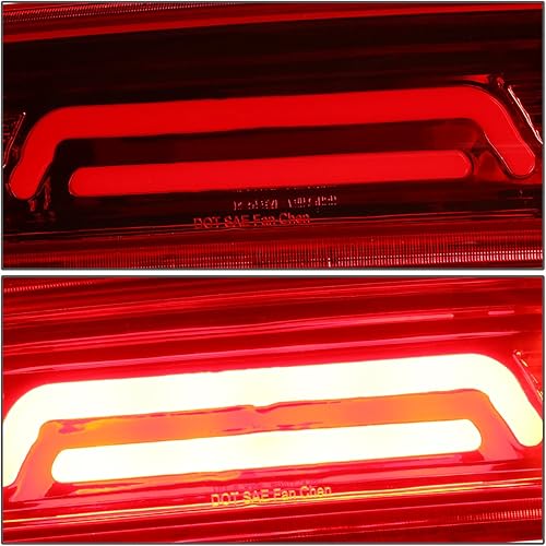 Miniatura 3 de DNA MOTORING 3BL-DRAM09-3D-LED-RD Lente roja 3D LED de montaje alto 3 tercera luz de freno Compatible con Dodge Ram 150010-17 Ram 2500 3500 09-17