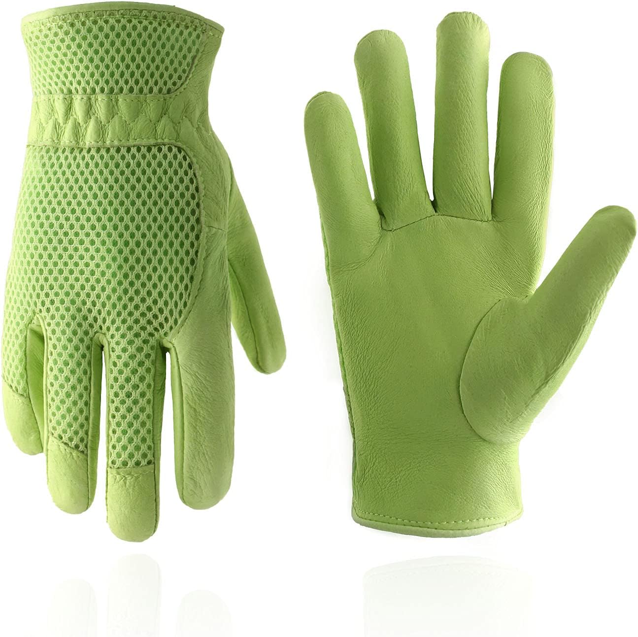 HANDLANDYWomen Safety Work Gloves Utility Touch Screen Working Grip Glove for Yardwork Gardening Breathable Mechanic Gloves