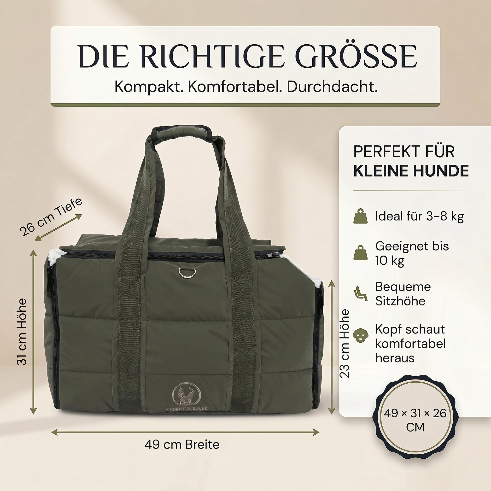Bolsa 2 en 1 para perros pequeños, 10 kg, bolsa de transporte para perros y manta de viaje, bolsa de transporte para cachorros y gatos con correa de seguridad y forro térmico suave, práctica para café