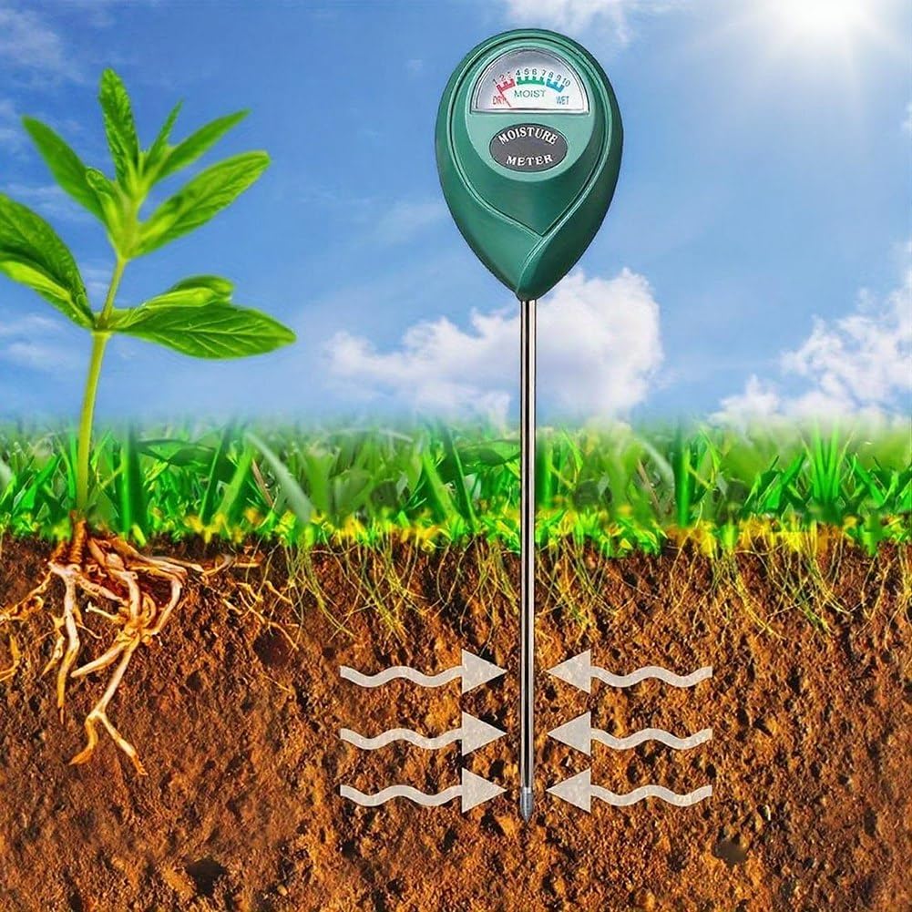 Medidor de Humedad del Suelo (Paquete de 2), 40 cm de, para Plantas en Maceta, Detector de Humedad del Suelo.