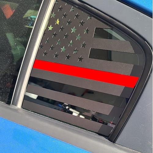 Miniatura 2 de Xinghe para Dodge Charger 2011-2022, calcomanías de bandera estadounidense para ventanas laterales traseras, 2 piezas de calcomanía de bandera de