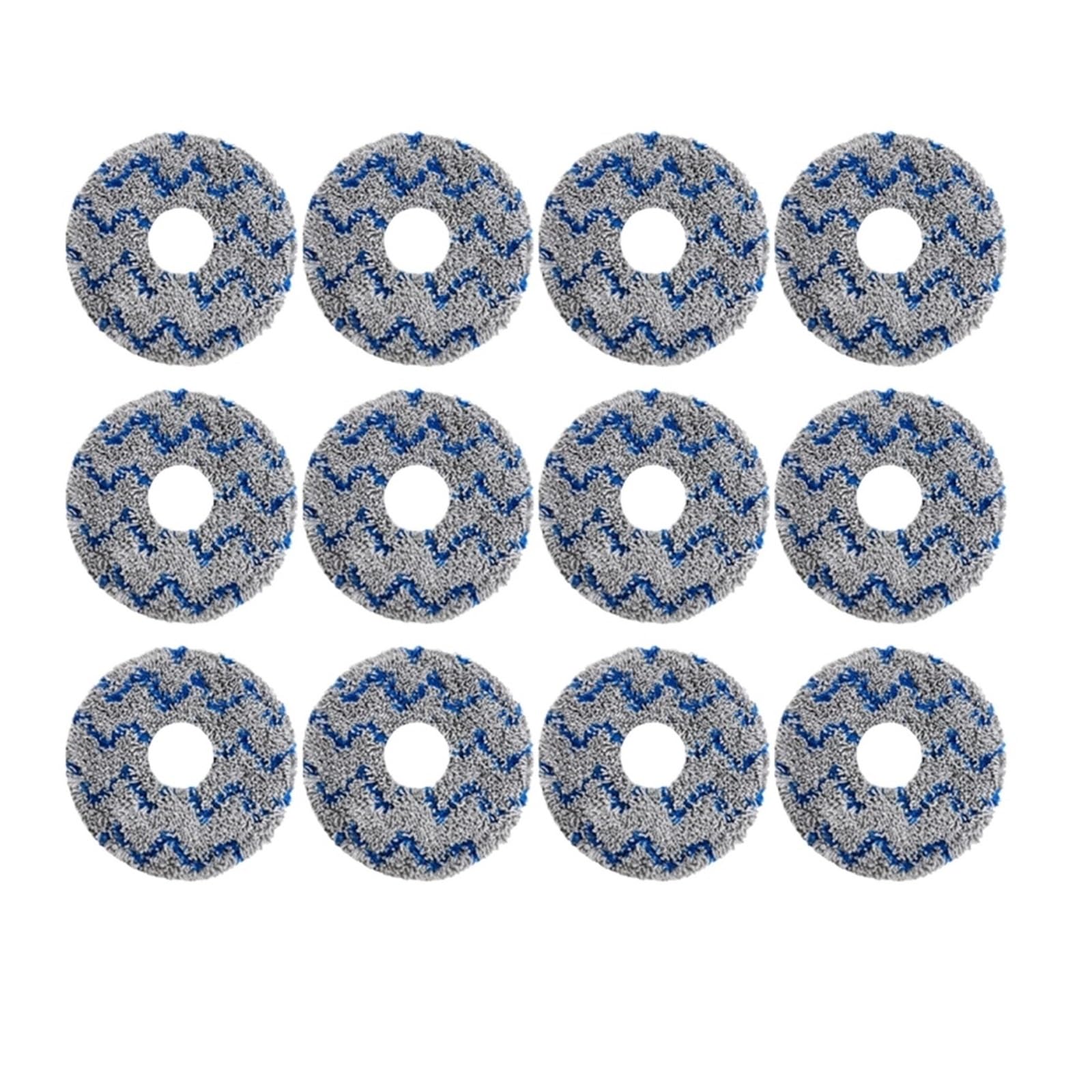 FCOIN Robot Vacuum Cleaner Mop Pad,Compatible For Midea,V10 V12 W11,Compatible For Eureka,J12 Ultra Mop Cloth Rag Accessories Parts(12pcs)
