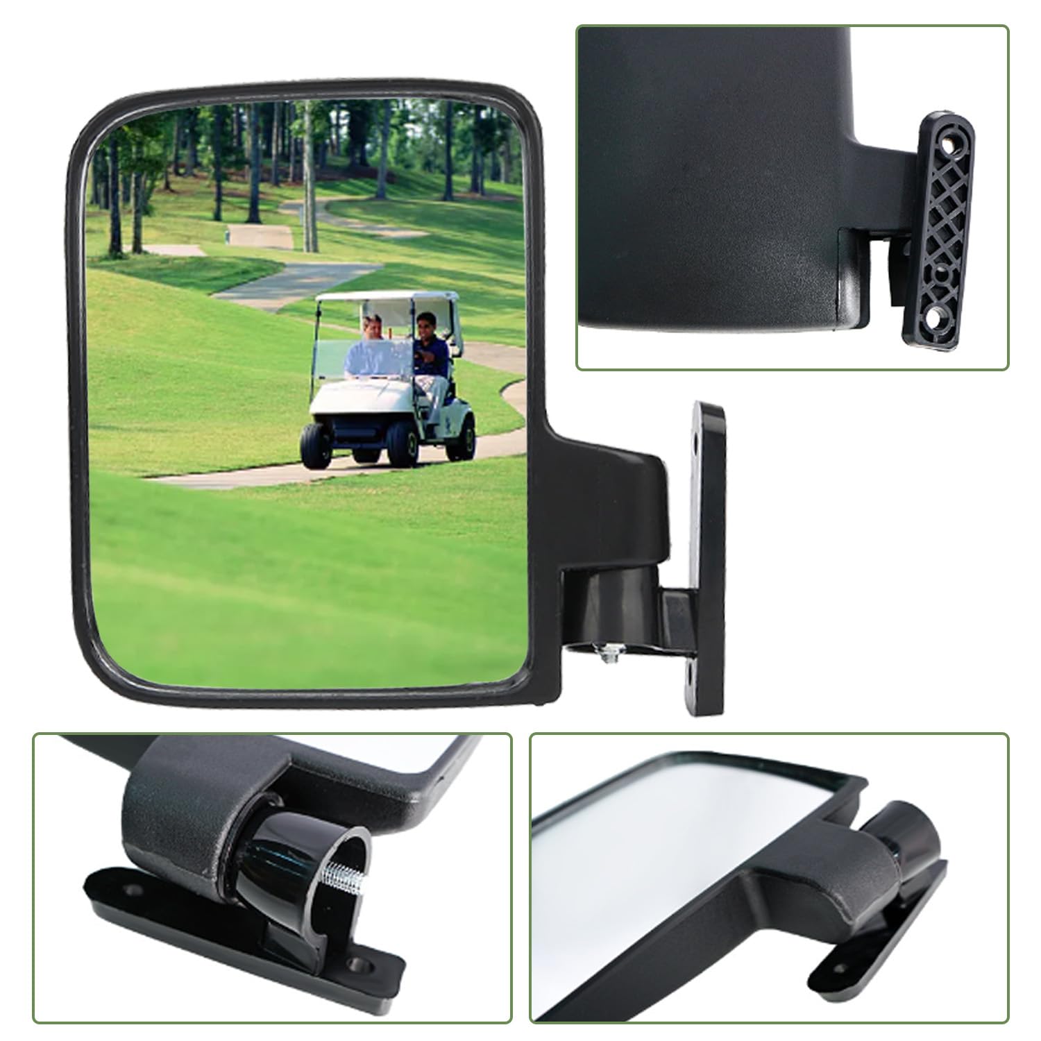 Coppia di Specchietti Laterali Pieghevoli, 138x180 cm Specchietti Retrovisori Convessi Ricambio per Accessori per Trattori per Carrelli UTV Club Car