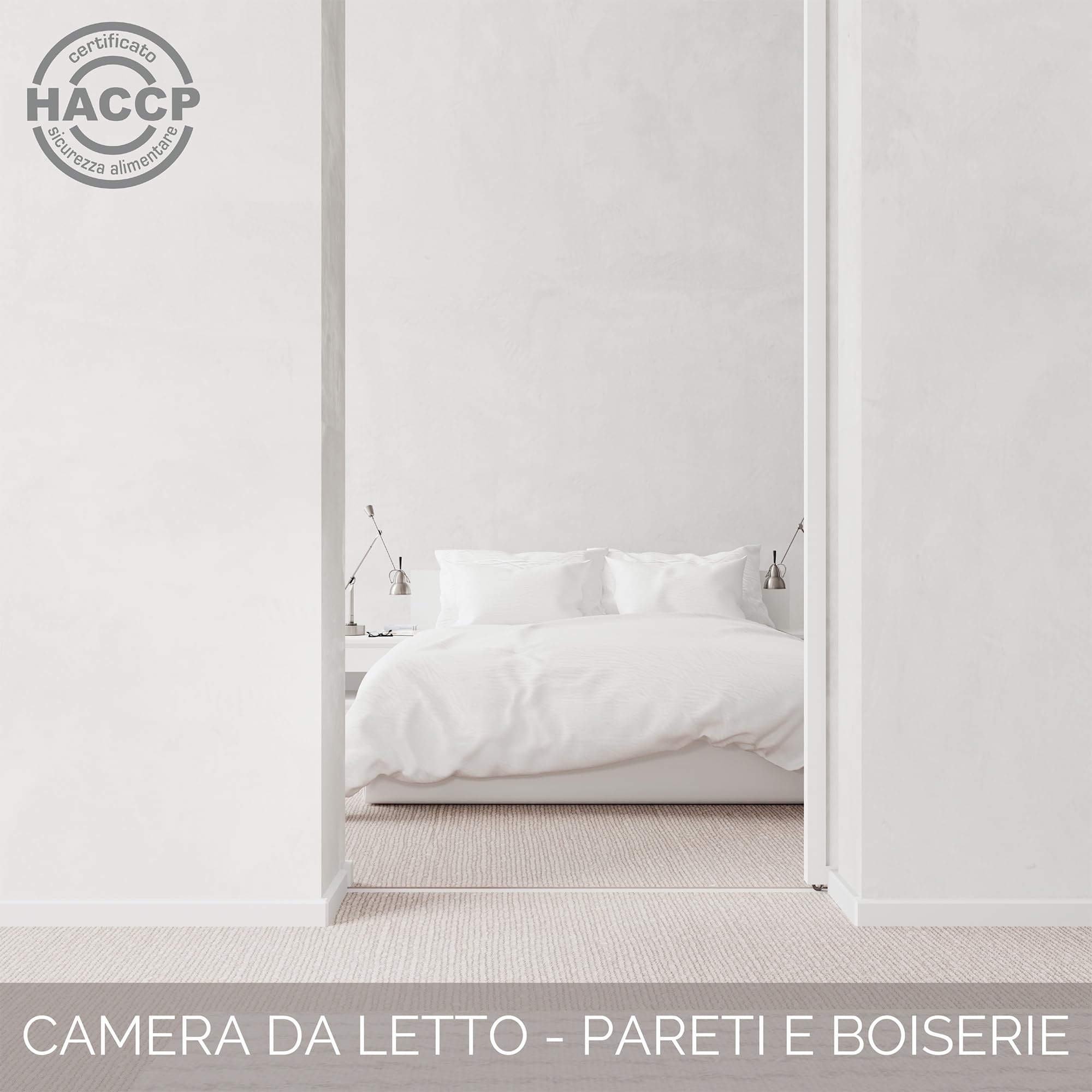 MAKE DESIGN FOR YOU | Smalto Murale Super Resistente, 9 litri, Bianco Lucido, Base Acqua. Crea una Superficie Compatta, Priva di Porosità e Anti-Polvere. Prodotto Certificato HACCP, Made in Italy.
