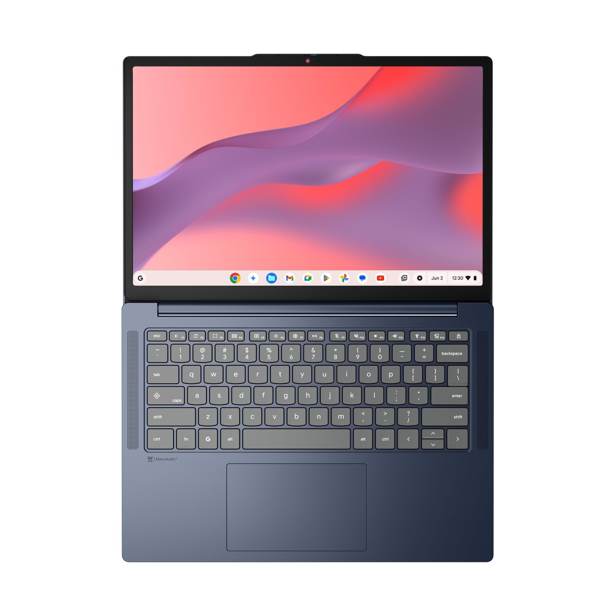 Lenovo Chromebook m Laptop | 14" WUXGA Touch Display | MediaTek Kompanio 540 | 8GB RAM | 128GB SSD | ARM Mali-G57 MC3 Grafik | ChromeOS | QWERTZ | exkl. Farbe in Cosmic blau | 3 Monate Premium Care