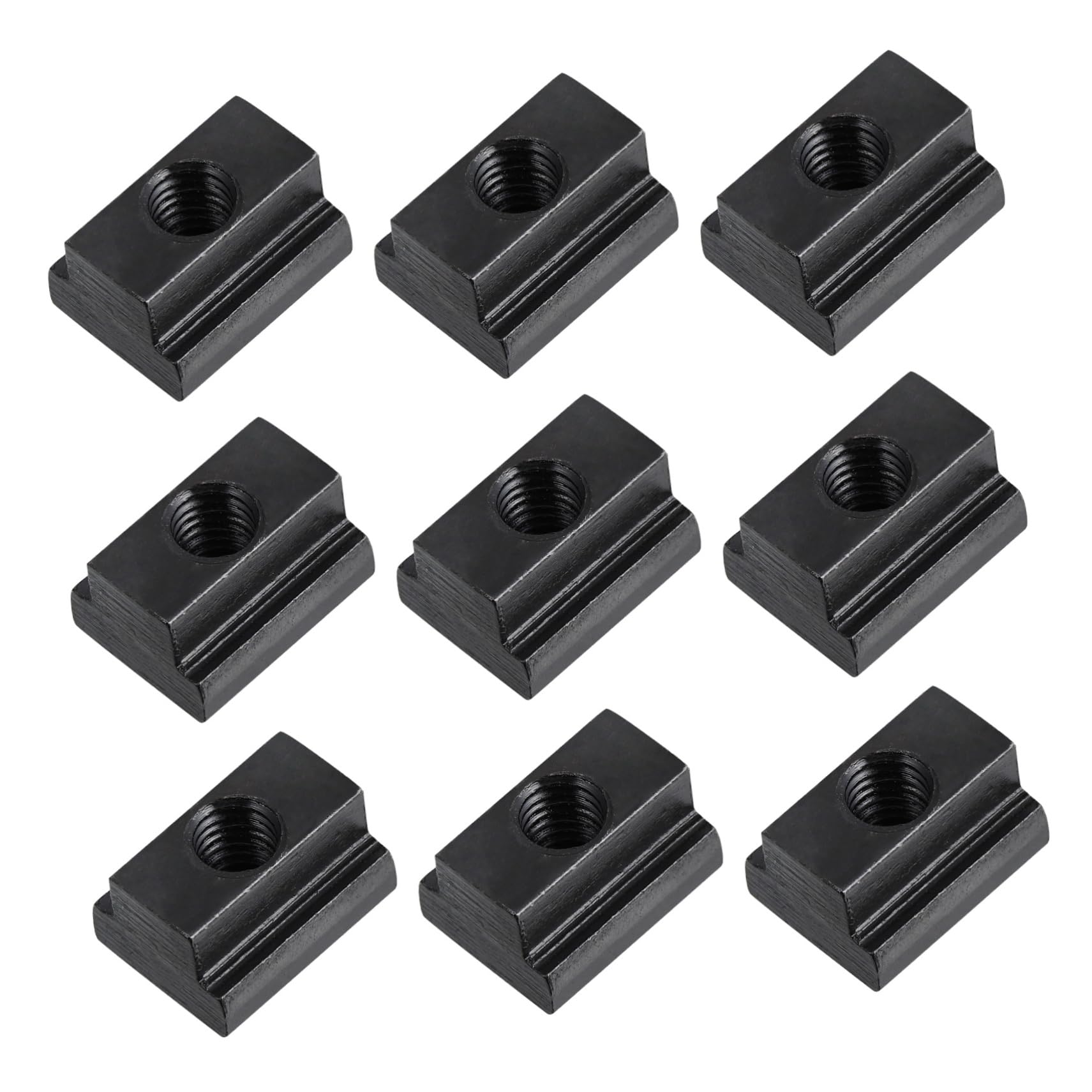 HAWILLOSCH 10pcs T-Type Nuts Industrial Grade Carbon Steel Slotted Nuts for Truck Bed Rails Automotive