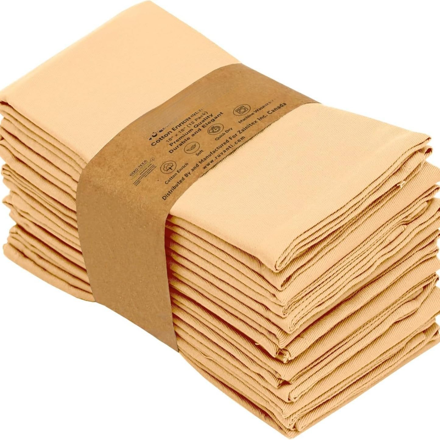 Tovaglioli di Stoffa, Set da 24 tovaglioli di Cotone Lavabili - 45 x 45 cm - per Feste, Compleanni, Bar, ristoranti, cucine, Decorazioni per la tavola, Matrimoni e Uso Quotidiano -