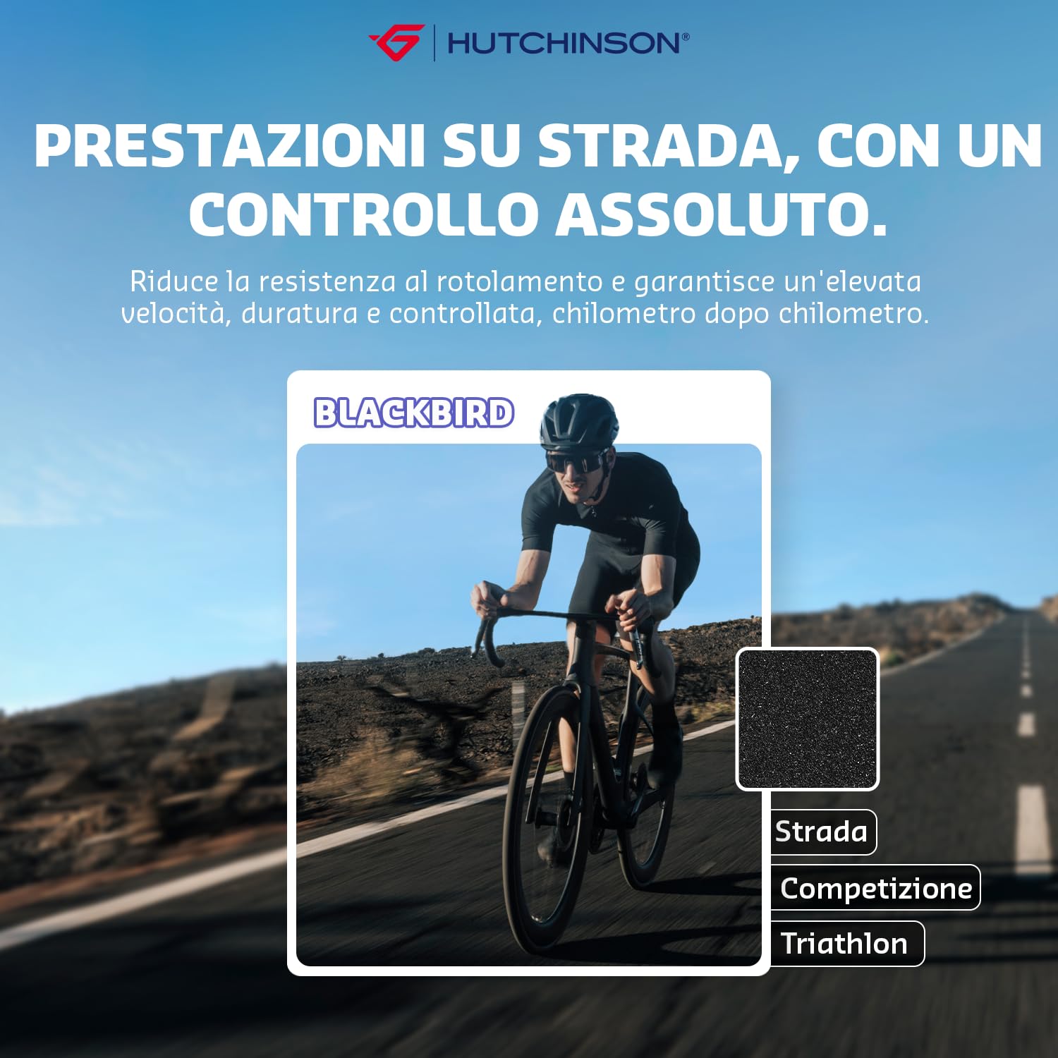 HUTCHINSON Pneumatico per bicicletta da strada BLACKBIRD