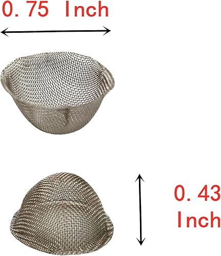 Miniatura 3 de Ruilida Pantallas de tubería 70 piezas de 34 pulgadas Diseño cónico Limpio Pantallas de 0.75 pulgadas 100% Malla de acero inoxidable con una caja de