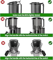 Vista 8 de Cold Press Juicer, 6.5" Extra Large Feed Chute Juicer Machines, 350W Slow Masticating Juicer Machines with High Juice Yield for Whole Vegetables &