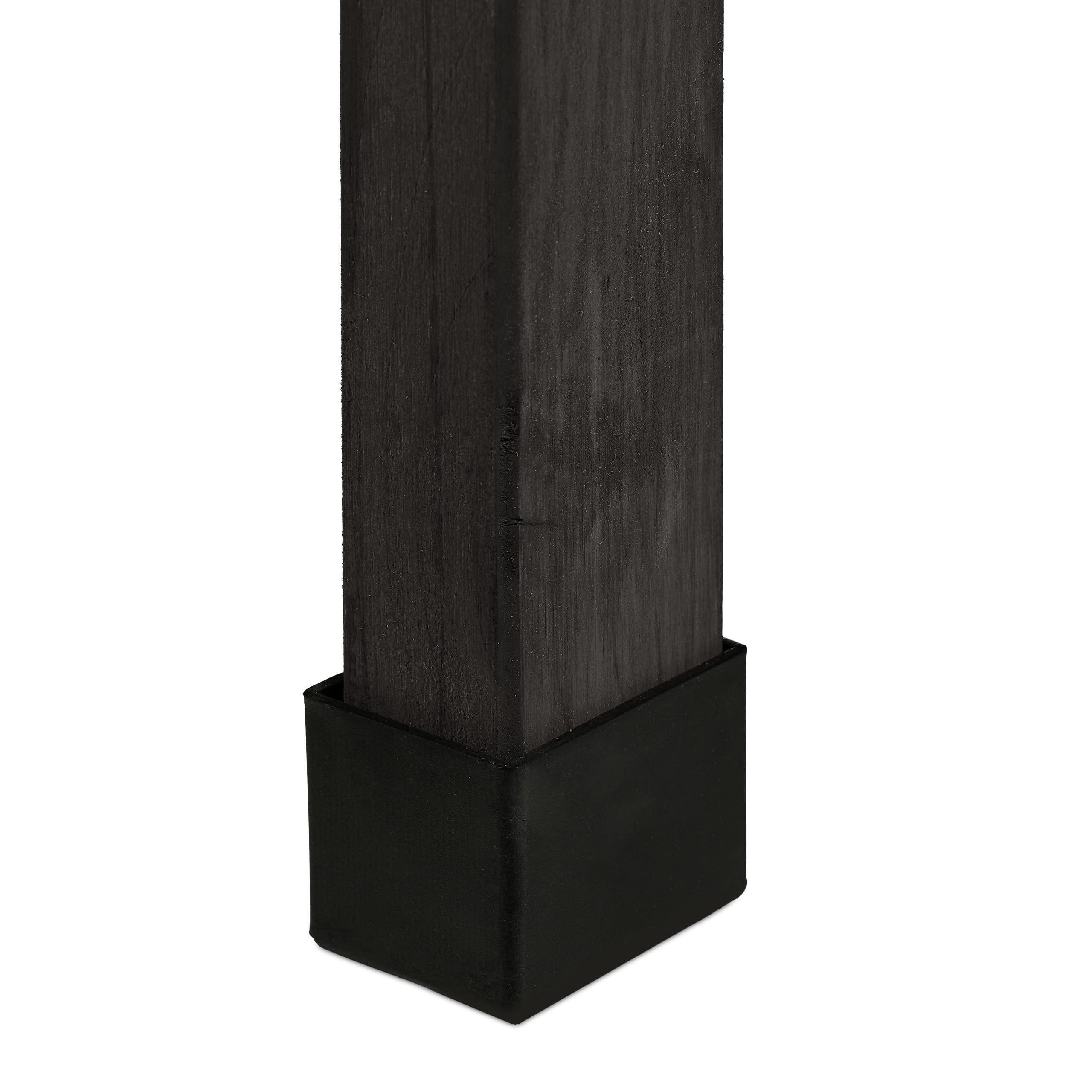 Relaxdays Porte-Pot de Fleurs, Plastique, étagère, HxLxP : 80x74x38 cm, Balcon et terrasse, jardinière, Sapin, Noir