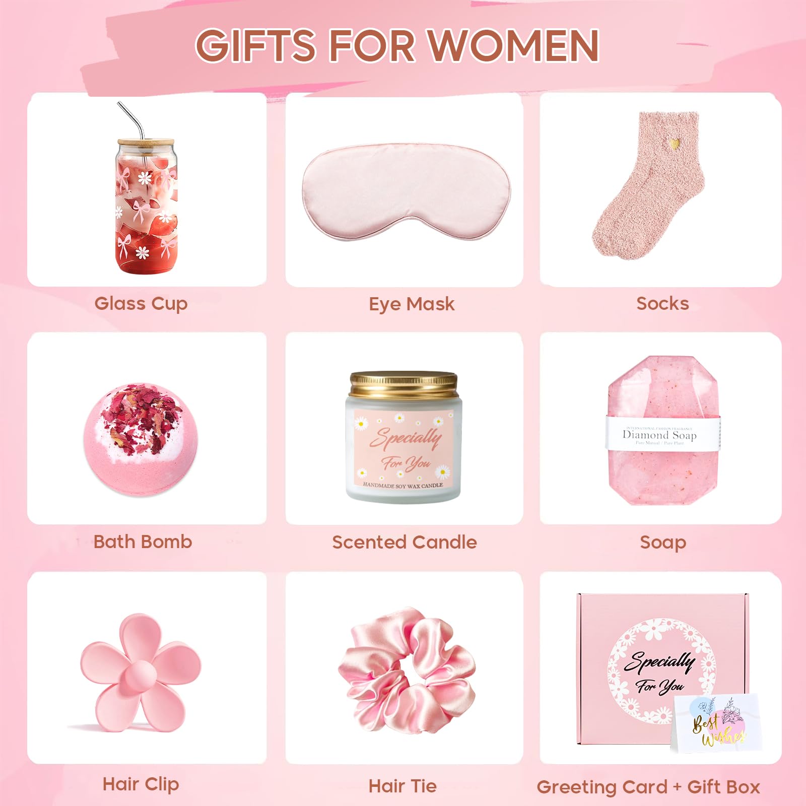 Cofanetto Regalo da Donna, Regalo Originale e Utile per Donna Moglie Mamma Amica, Idea Regalo per Compleanno (50/60 Anni), Natale Pensionamento e Festa Degli Innamorati, Festa della Mamma