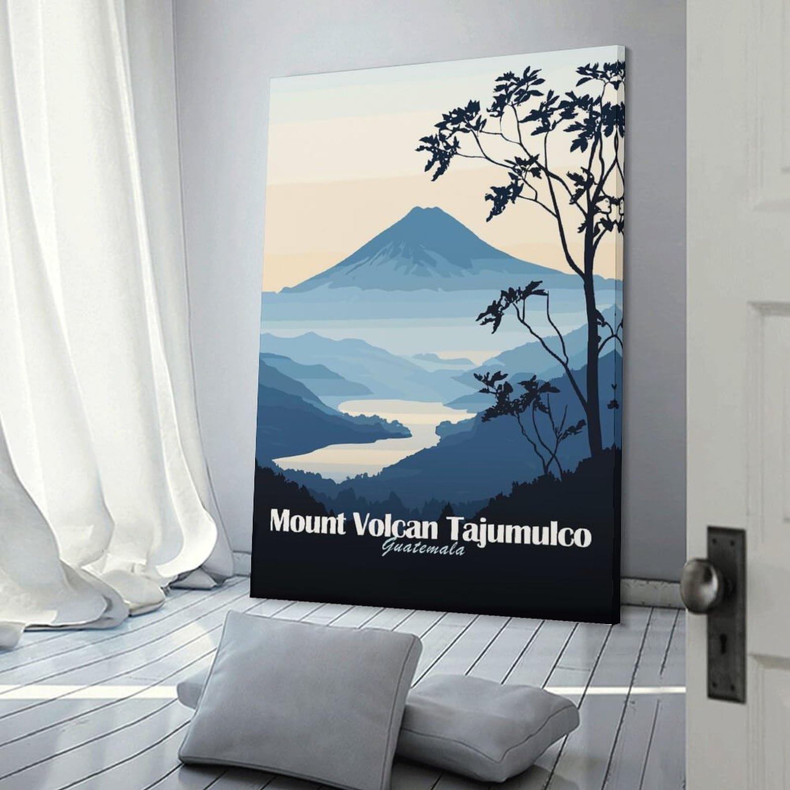 Junmoney Mount Volcan Tajumulco, Guatemala Decorative Wall Artwork, 20x30inch(50x75cm), for Study, Office Or Focused Interiors, A Smart Decor Choice for Study Walls