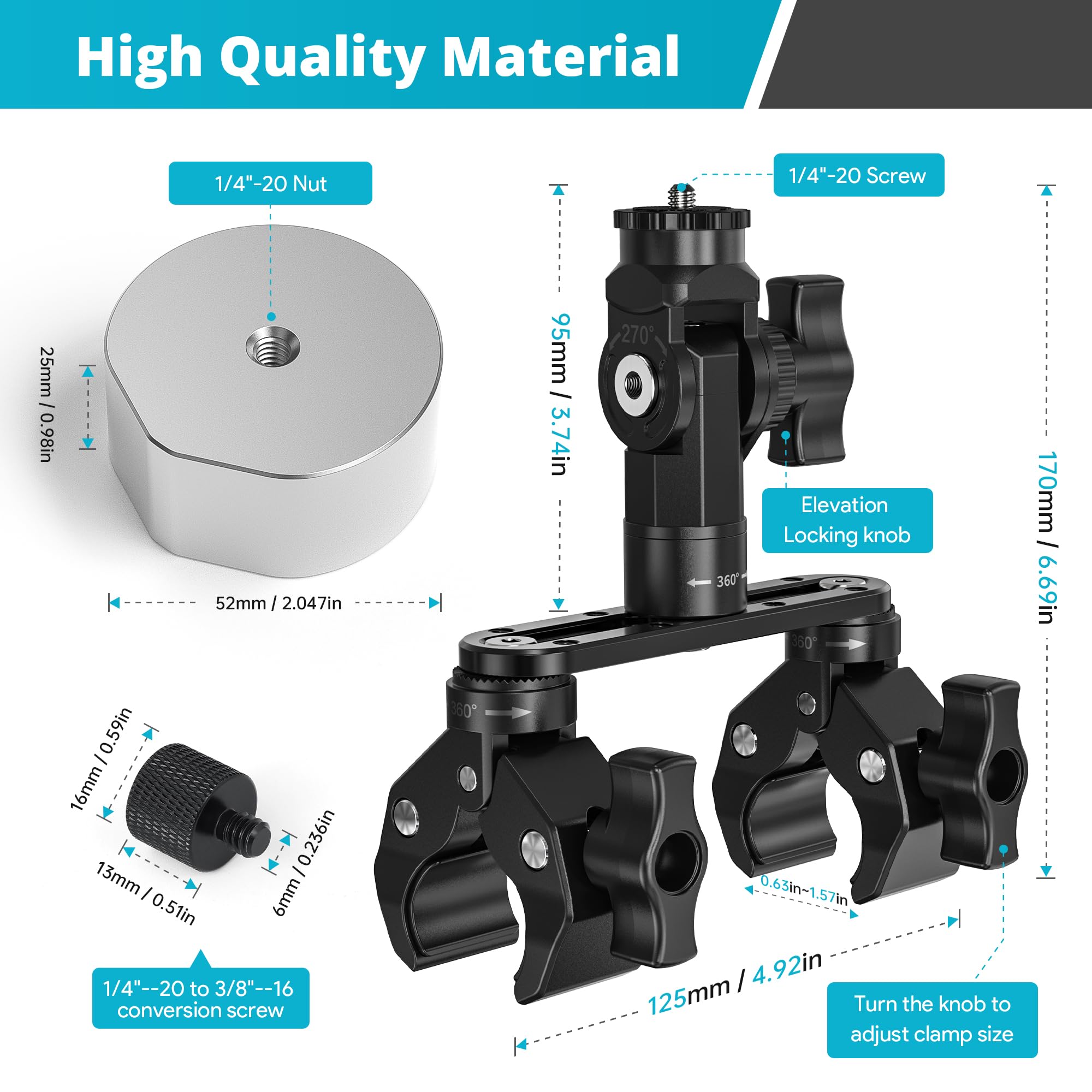 Starlink Mini supporto con adattatore tubo per Starlink Mini