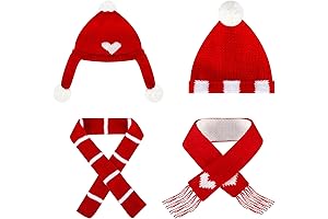 Christmas Snowman Hat and Scarf Ornament Set for Elf or Mini Dolls