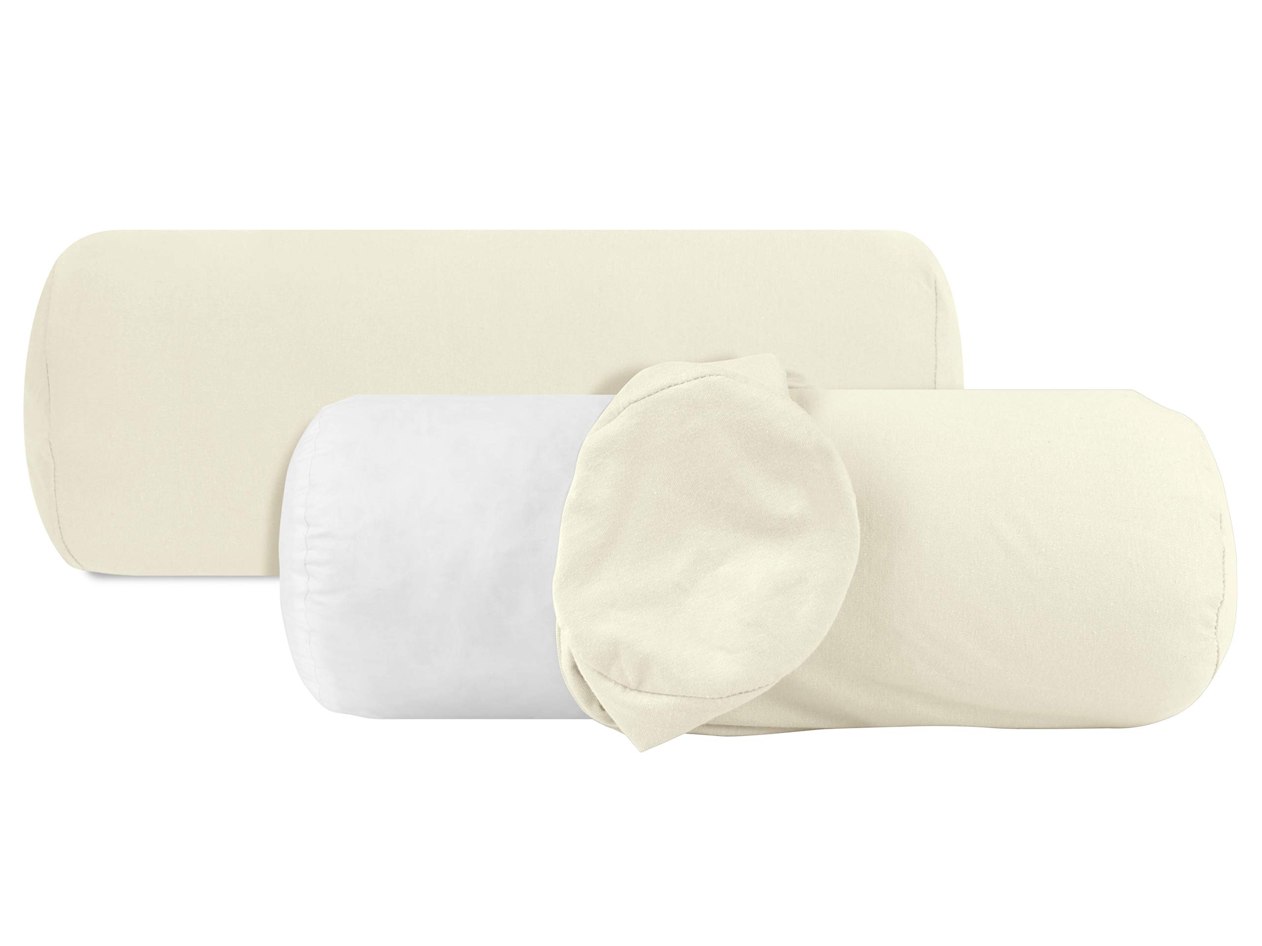 Lot de 2 Taies d'Oreiller en Coton Jersey - 40x15 cm - Douces et Confortables