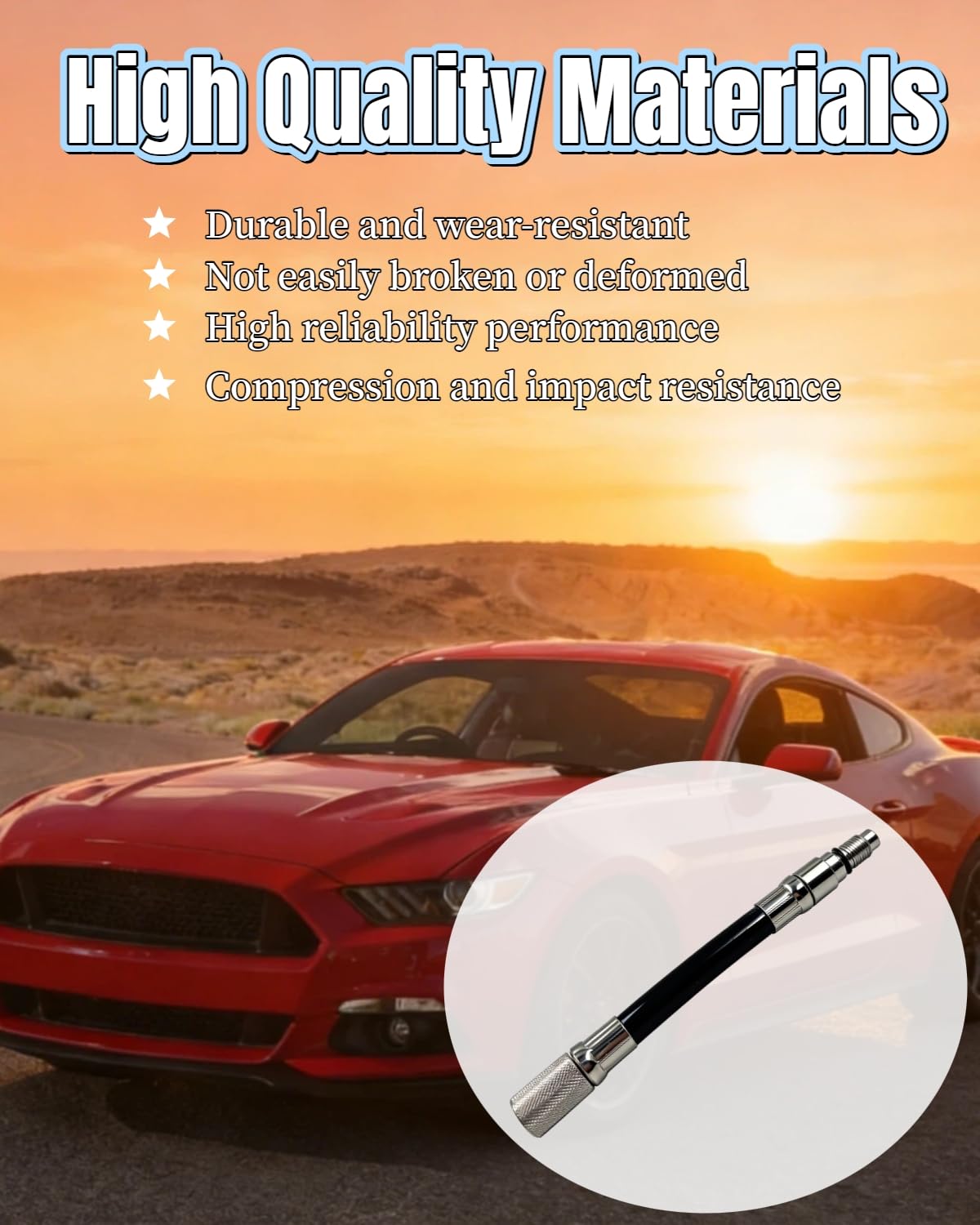 (5608) 12mm Adapter Compression Tester Fit for Ford 4.6L, 5.4L, 6.8L 3-Valve Engines w/12mm Spark Plug 2008 and Newer