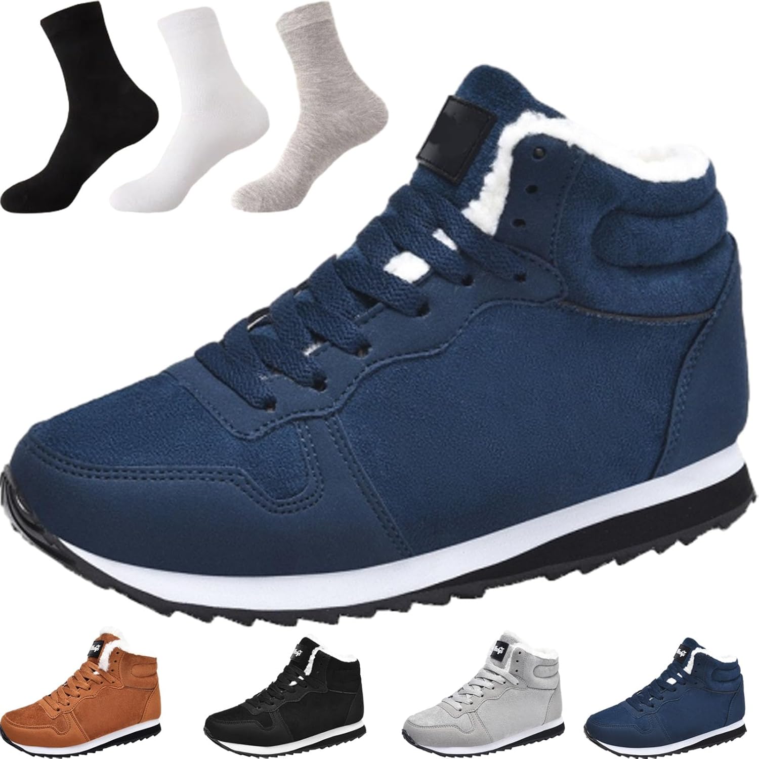 Women's Winter Thermal Snow Boots, Casual Sports Warm Platform Ankle Boots With Plush Lining For Cold Weather