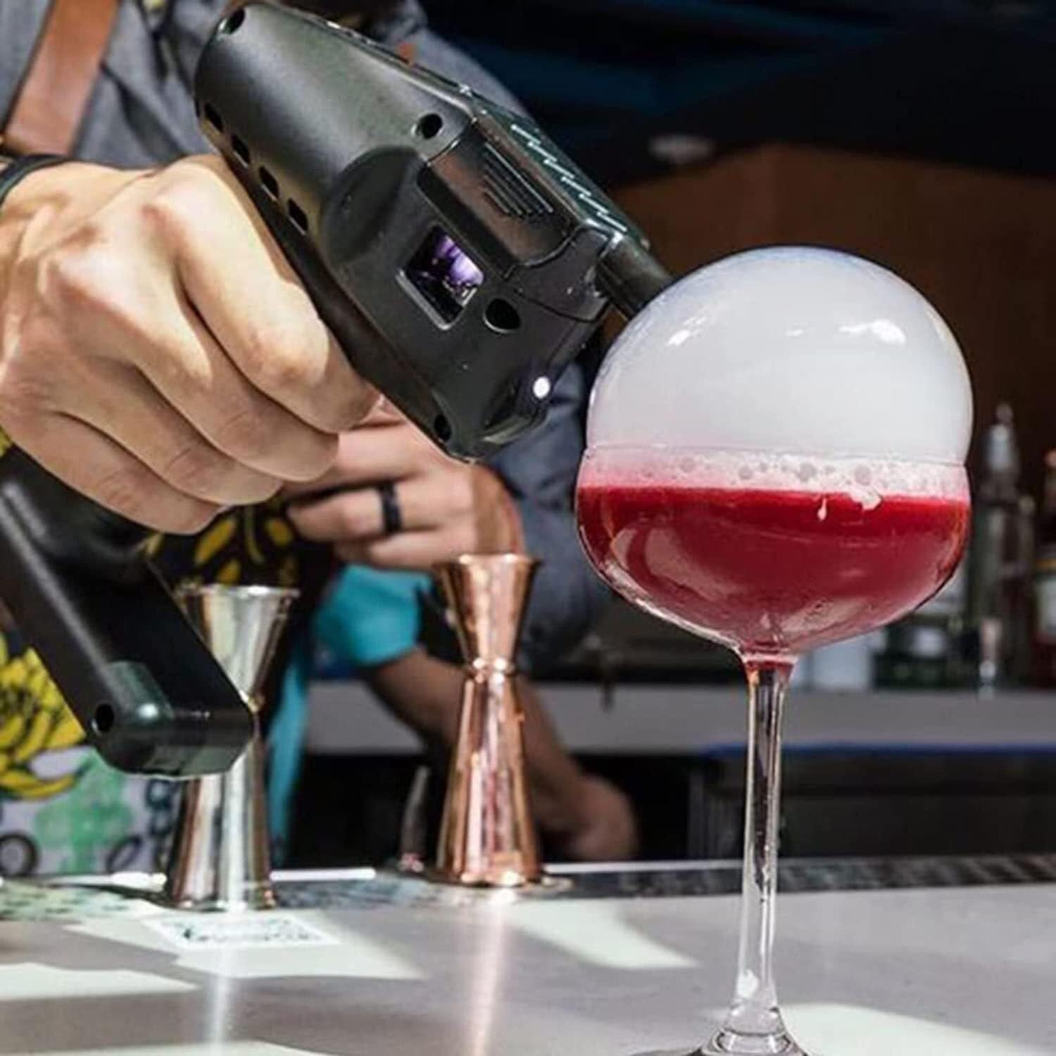 Smoke Bubble Gun,1 E-liquid Warehouse + 5 Atomizer Core, Portable Handheld Smoking Gun, Cocktails Smoke Infuser for Sous Vide Meat Salmon Cocktails Drink Cheese BBQ