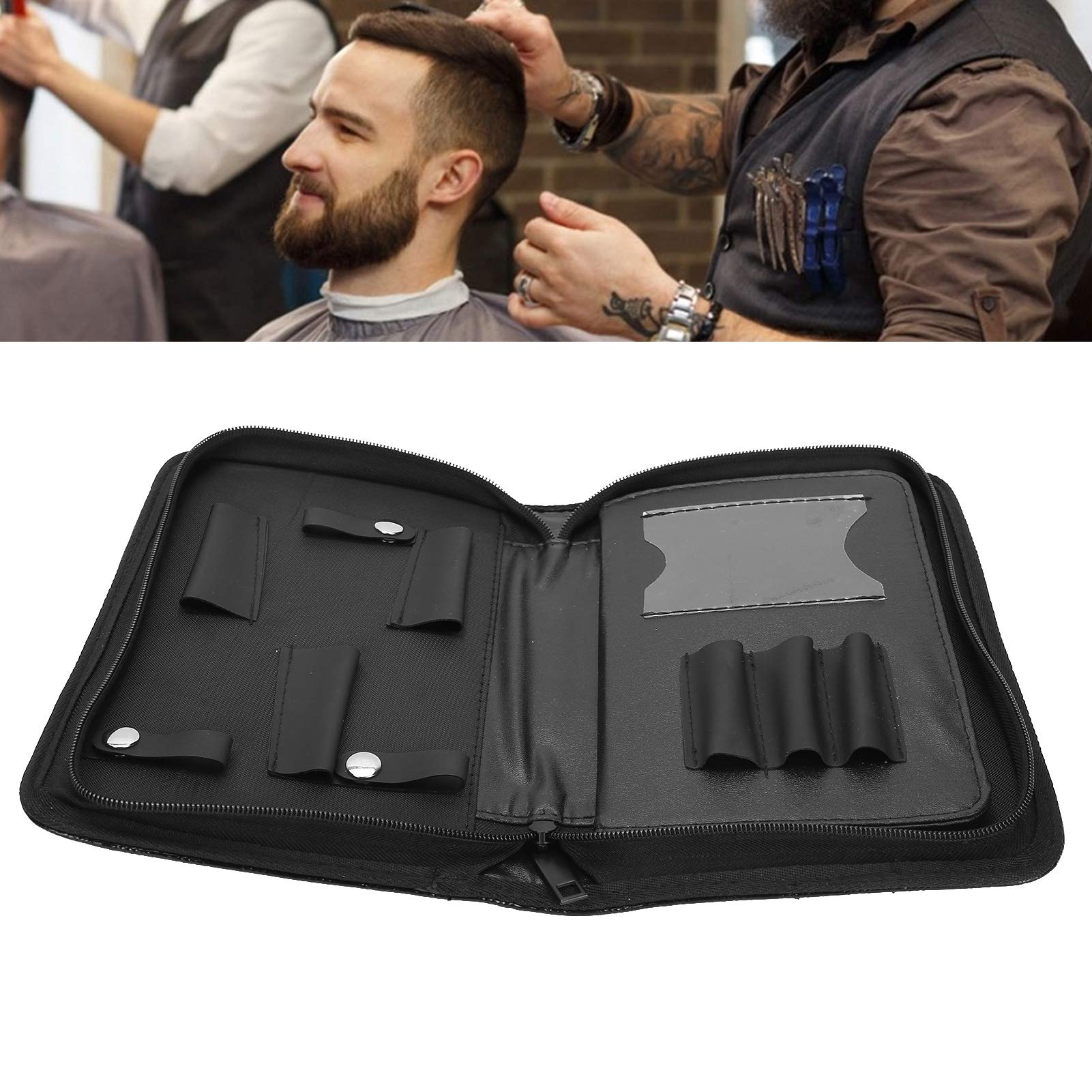 Scissors Bag, PU Leather Salon Scissors Bag Barber Scissors Bag Hairdressing Tools Storage Bag Hairdresser Scissors Storage Bag