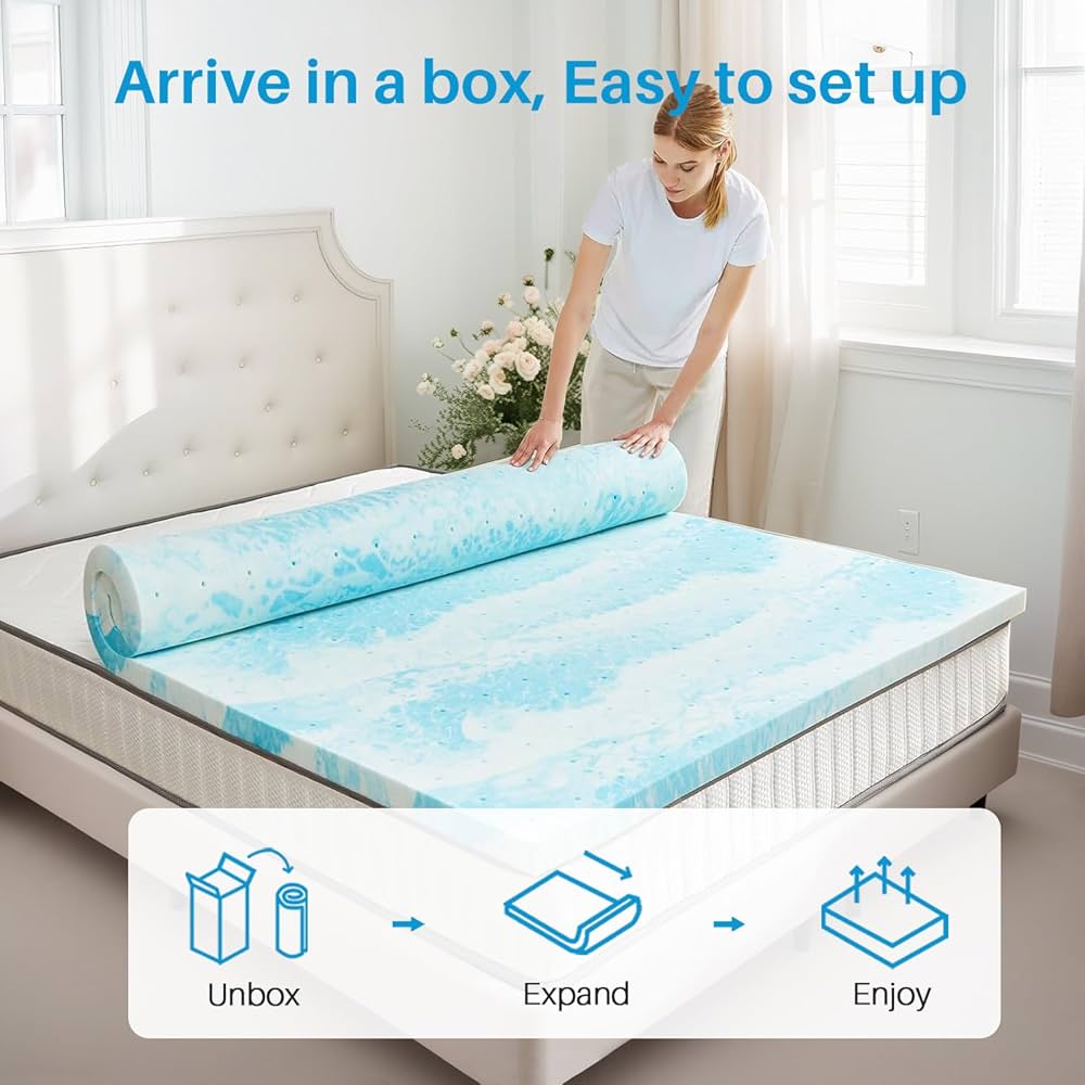 Amazon.com: Mattress Topper, Queen Size Cooling Memory Foam