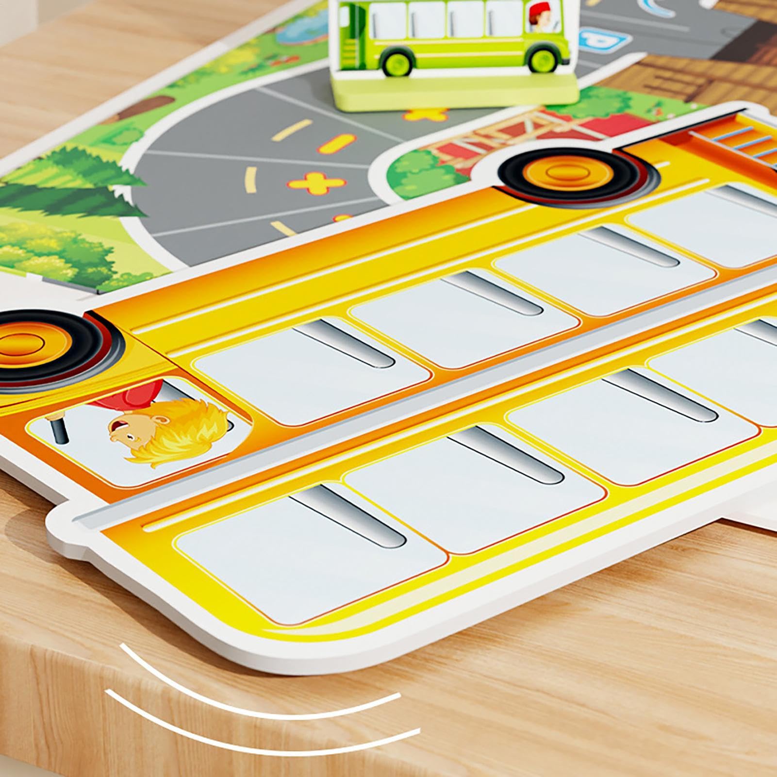 Jeu de Table Puzzle arrêt de Bus – Jeux mathématiques Parents-, Jeu éducatif en mathématiques, Addition et soustraction ludique, Stimulant Apprentissage précoce | Idéal pour, Filles