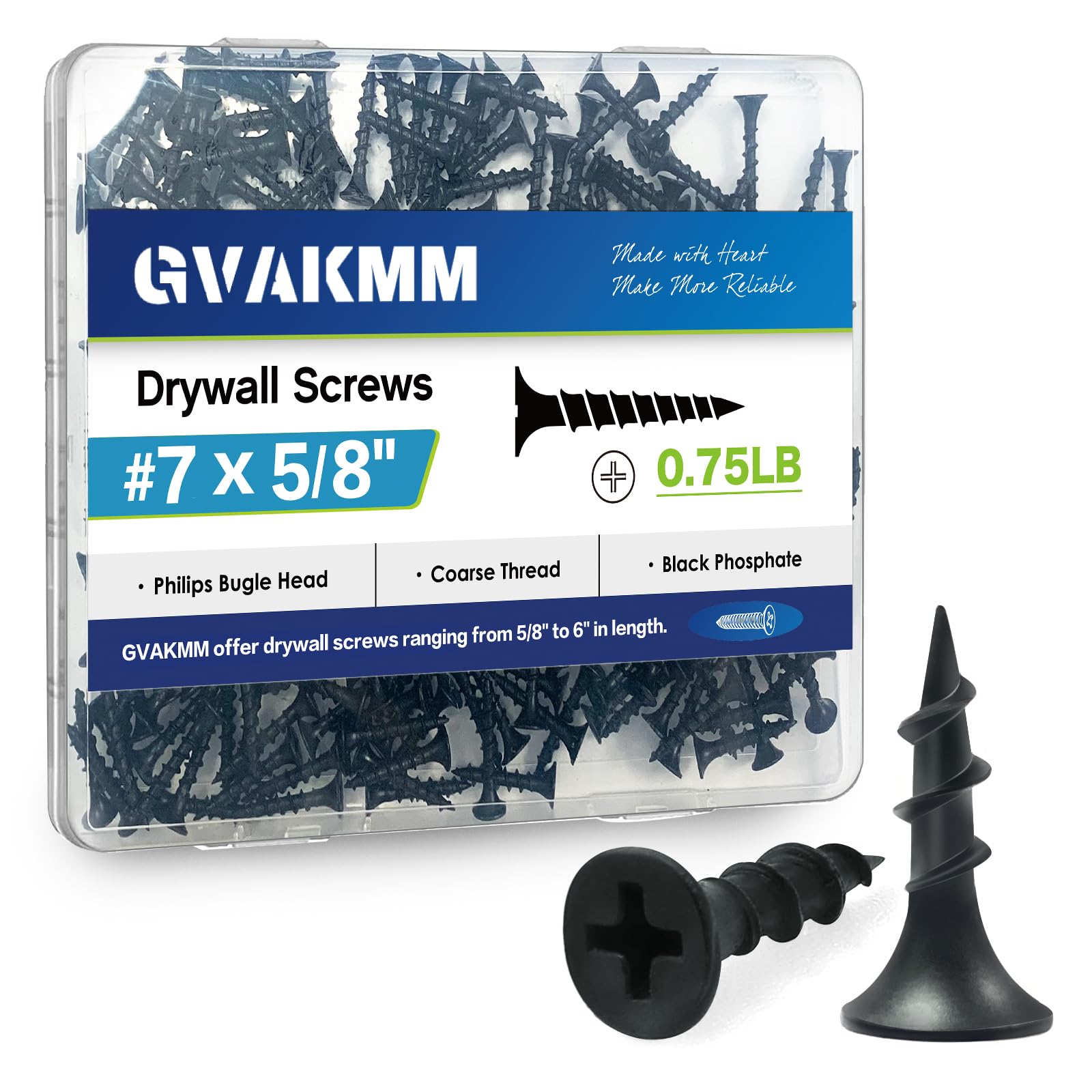 Drywall Screws - 305 Pack #7 x 3/4" -12
