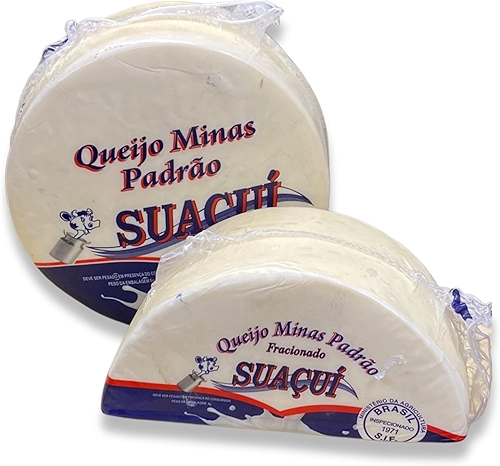 Queijo Minas Padrão Suçuí - Inteiro 800g ou Meia Lua 400g | Produzido em Minas Gerais | Textura Cremosa e Sabor Suave | Ideal para Cafés, Lanches, Sanduíches e Tábuas de Frios | Produto Autêntico com Selo SIF