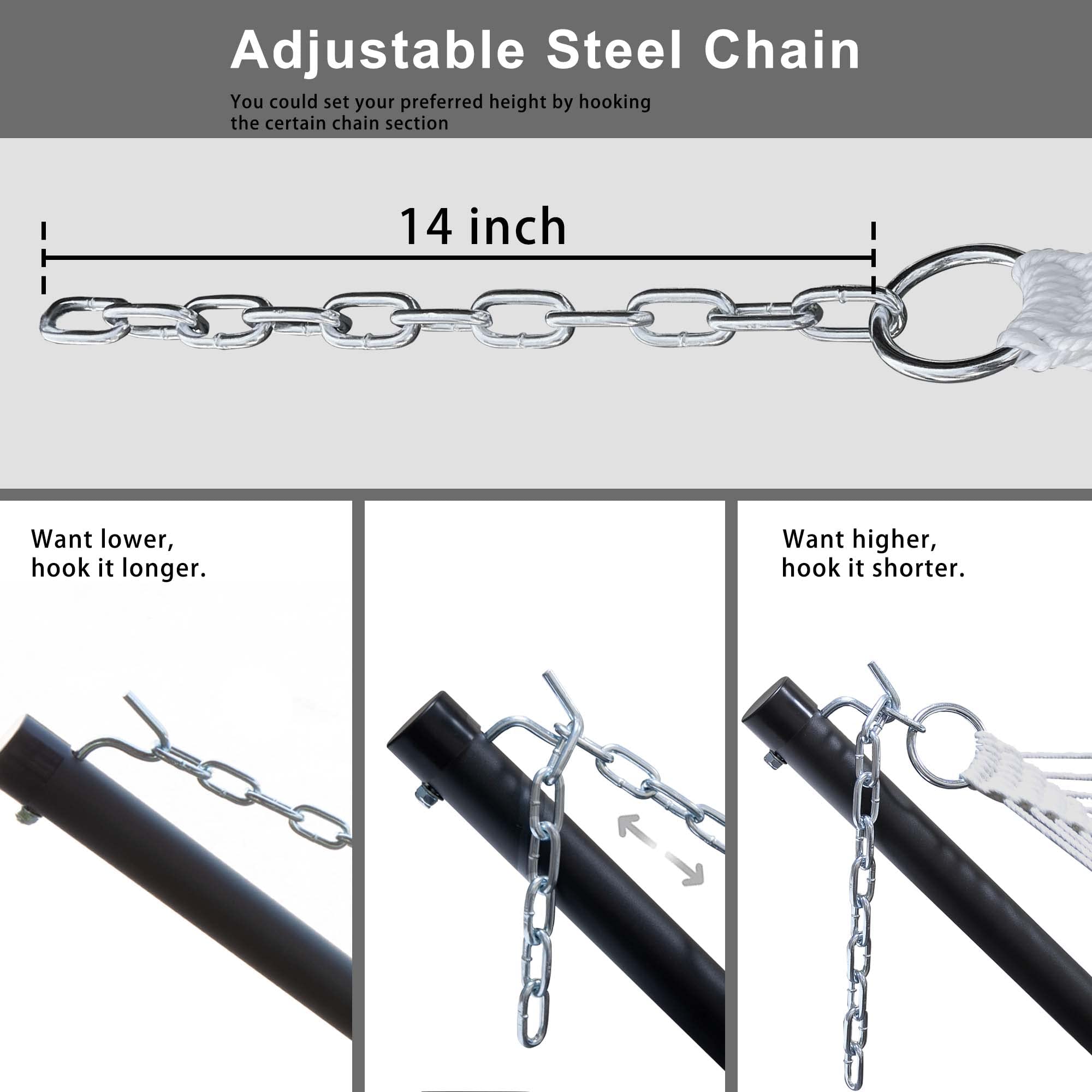 2 Person Double Hammock with 12 Foot Portable Steel Stand and Curved