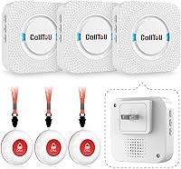 Vista 10 de CallToU Buscapersonas para cuidadores con botón de llamada inalámbrico, sistema de alerta de campana inteligente para ancianos, pacientes caseros