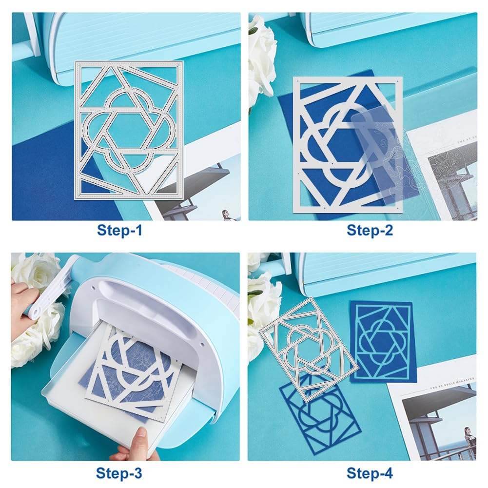 Fustelle rettangolari in metallo, cornice lunga, quadrata, per biglietti di Natale, stencil per fai da te, goffratura, foto, decorazioni, scrapbooking, biglietti
