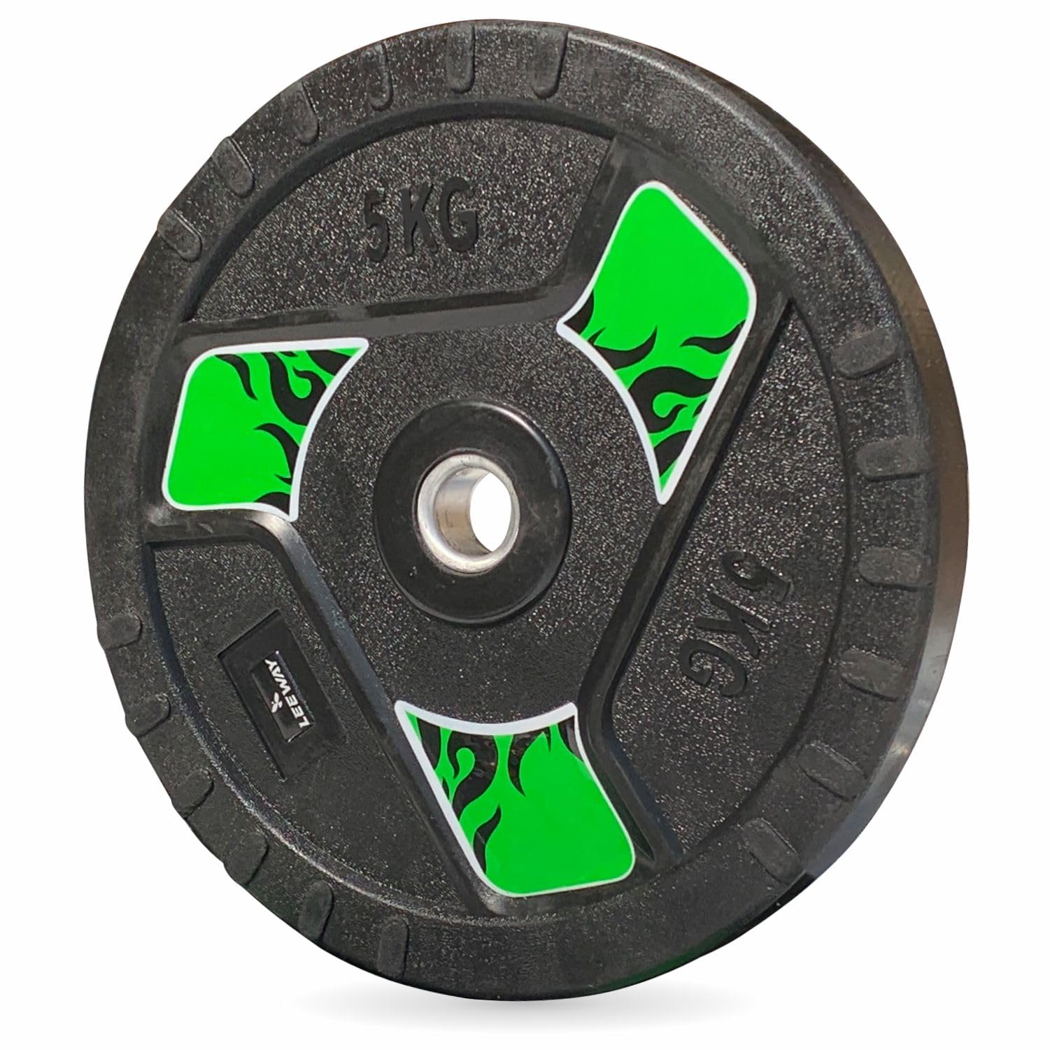 LEEWAY Fan design Rubber Weight Plates with 31 mm Dia| Olympic Rubber Weight Plates| Rubber Weight| Spare Gym Weight Plates| Barbell Weight Plate