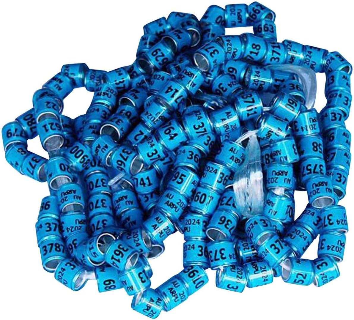 Vogel Fußringe 200 Stück | Geflügel Identifikation | Tauben Ringe 10mm Rot