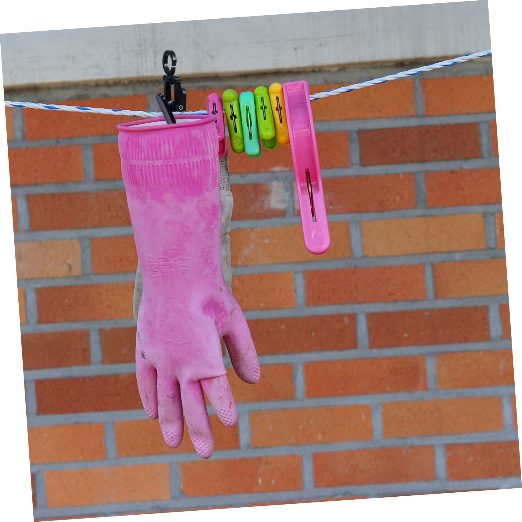 KOMBIUDA 100 Pièces petit clip en plastique pinces suspendues crochets d'embrasses de rideaux crochet porte manteau Crochets de rangement tentures cintres pinces à rideaux pinces à linge