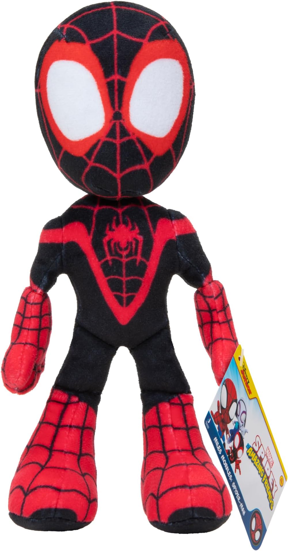 Marvel's Spidey and his Amazing Friends SNF0004 8-inch Little Plush Miles Morales: Spider-Man Kids Ages 3 and up-Toys Featuring Your Friendly Neighbourhood Spideys, Small
