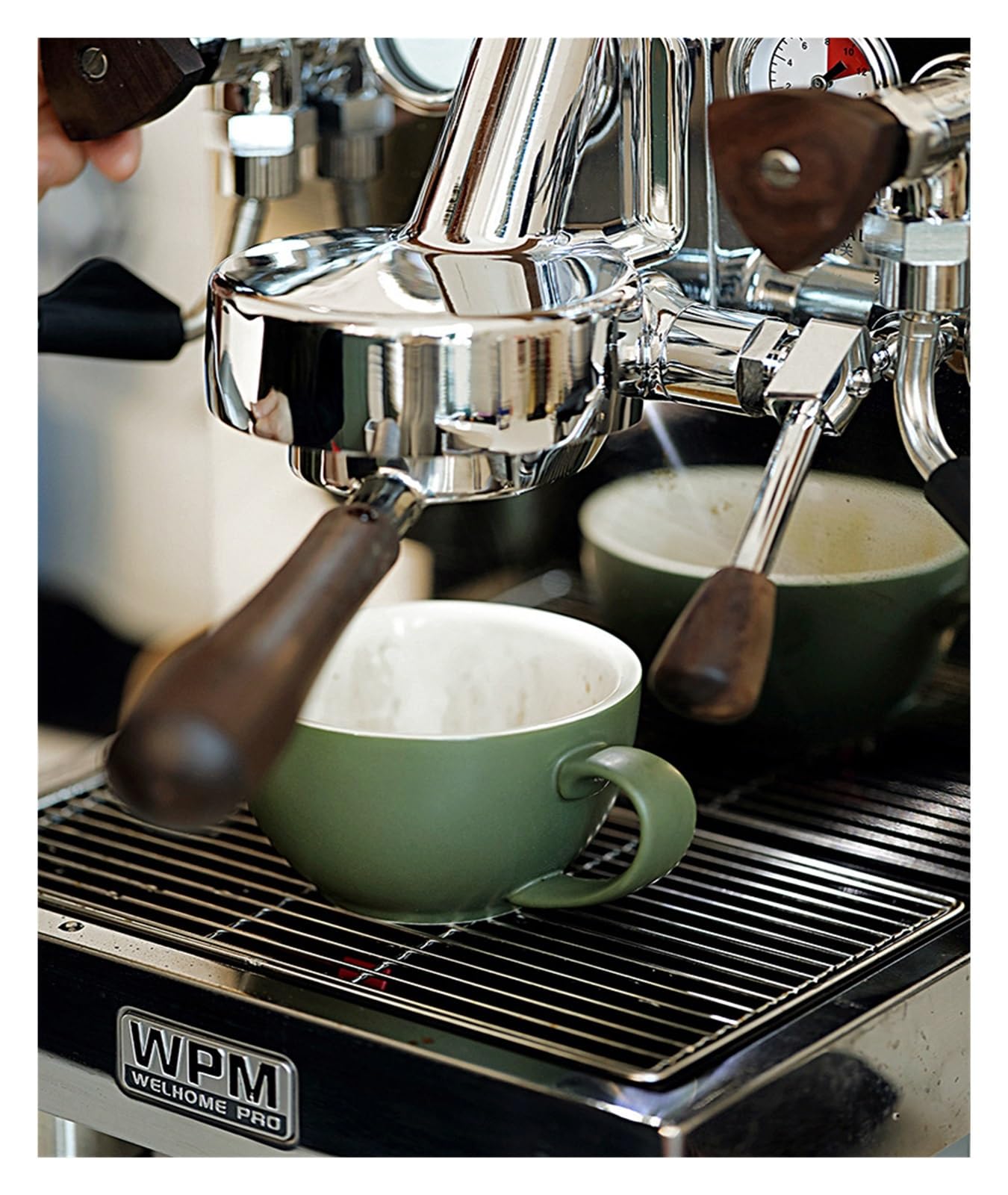 Tazze e Piatti da caffè Tazza da caffè in Ceramica Verde Scuro Set da caffè con Superficie Satinata con piattino(BZT15 Ink Green)