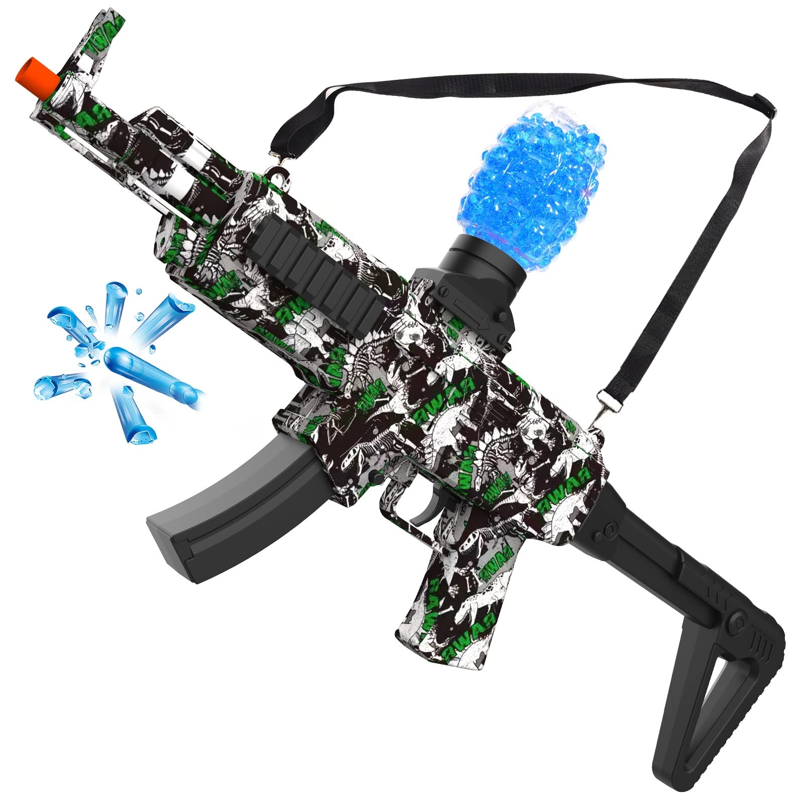 TANSAR Gel Ball Blaster Gun Automatic, Electric Splatter Water Bead Gun, Splat Orby Kids Toys, Outdoor Gift Ideas for Boys Ages 8 9 10 11 12 13 14 15 16 Year Old, MAK06