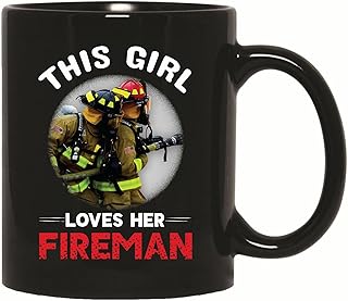 Gift for Girl Who Loves Firefighting Fireman Firefighter 11oz 15oz Black Coffee Mug
