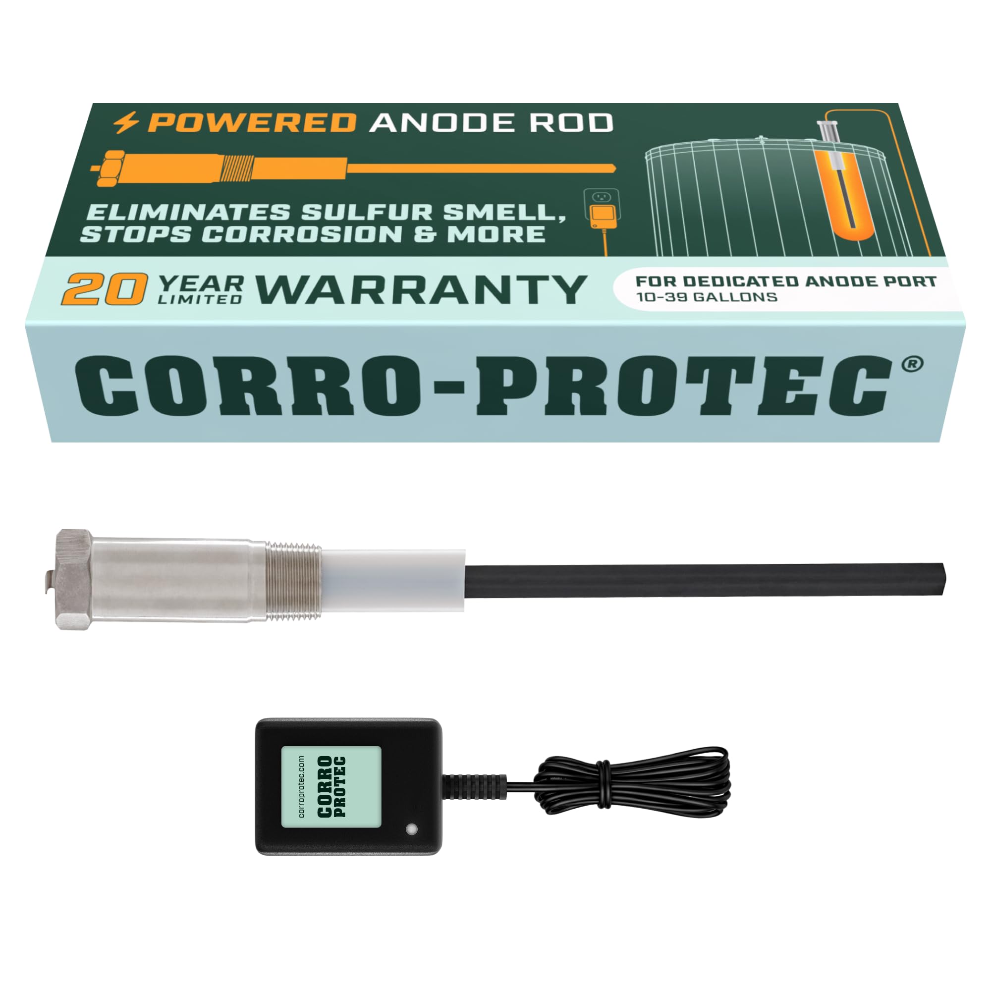 Corro-Protec Powered Anode Rod for Water Heater