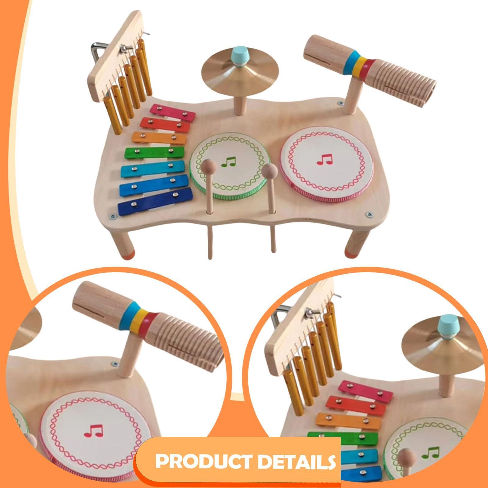 Colcolo Kit Batteria Xilofono per Bambini (Ragazze E Ragazzi dai 3 Ai 6 Anni) - Regalo